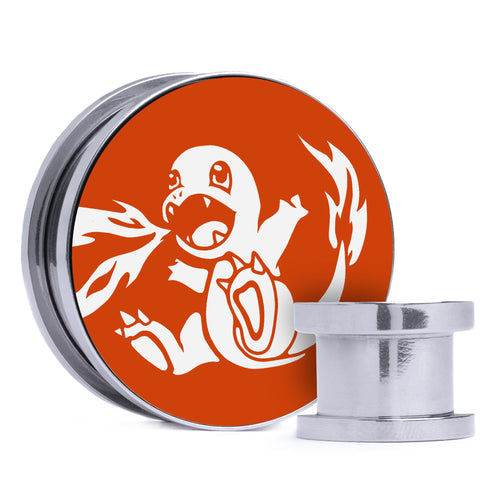 Caesars Legion Logo - Schwarz & Rot Einlage Stahl Schraubverschluss / Plug / Tunnel