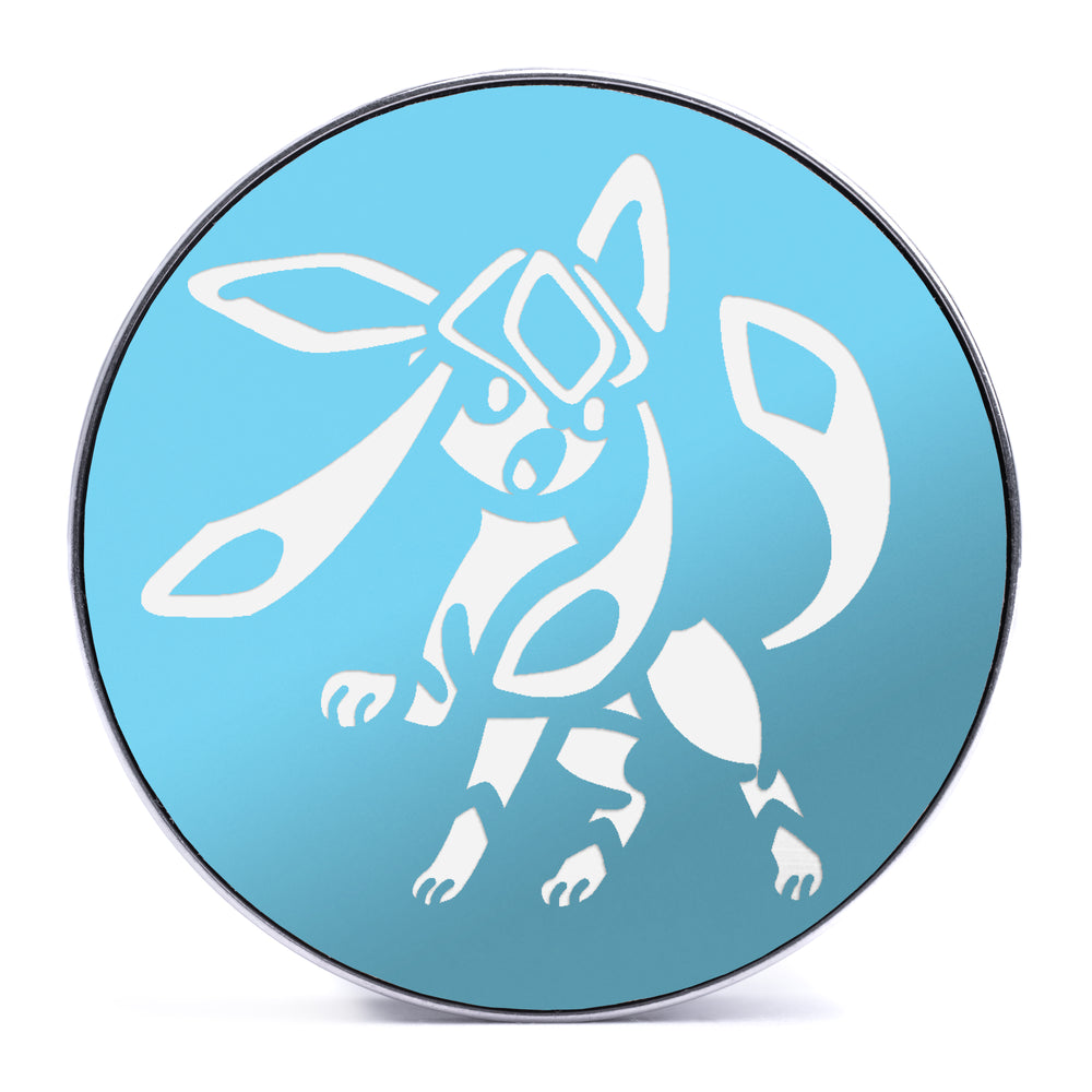 Glaceon - Hellblau & Weiß Einlage Stahl Schraubverschluss / Plug / Dehnstab