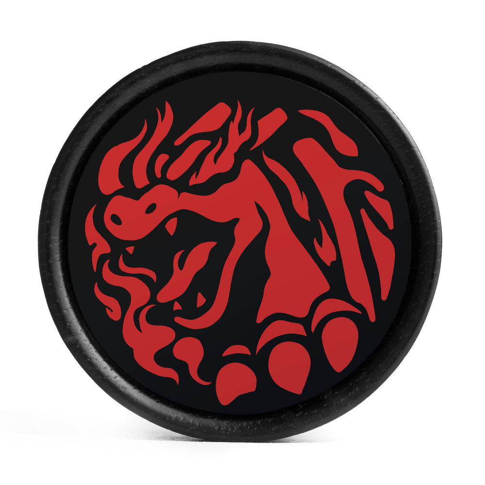 Charizard Plug/Messgerät – Schwarzes und rotes Inlay aus Ebenholz | Konvexe Doppelflare