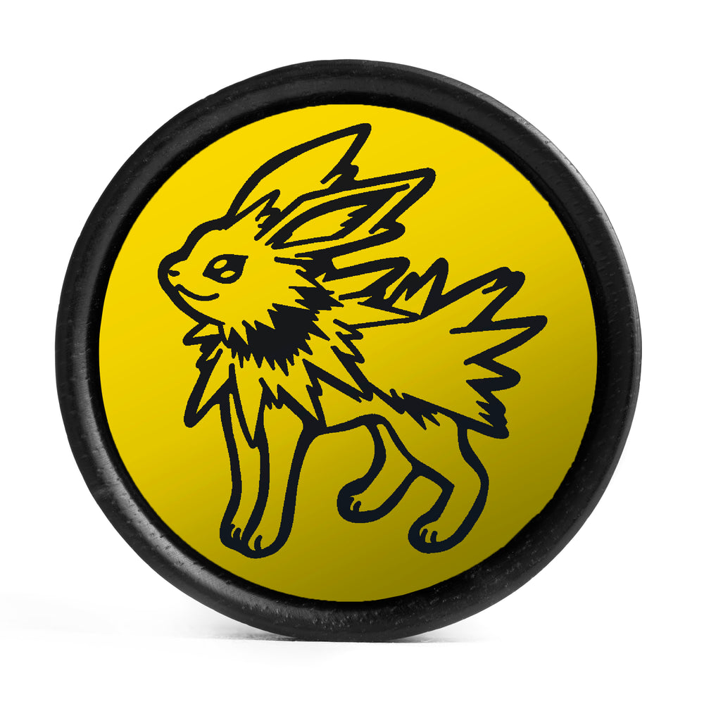 Jolteon Plug / Messgerät - Gelbes & Schwarzes Inlay Ebenholz | Konvexer Doppelflansch