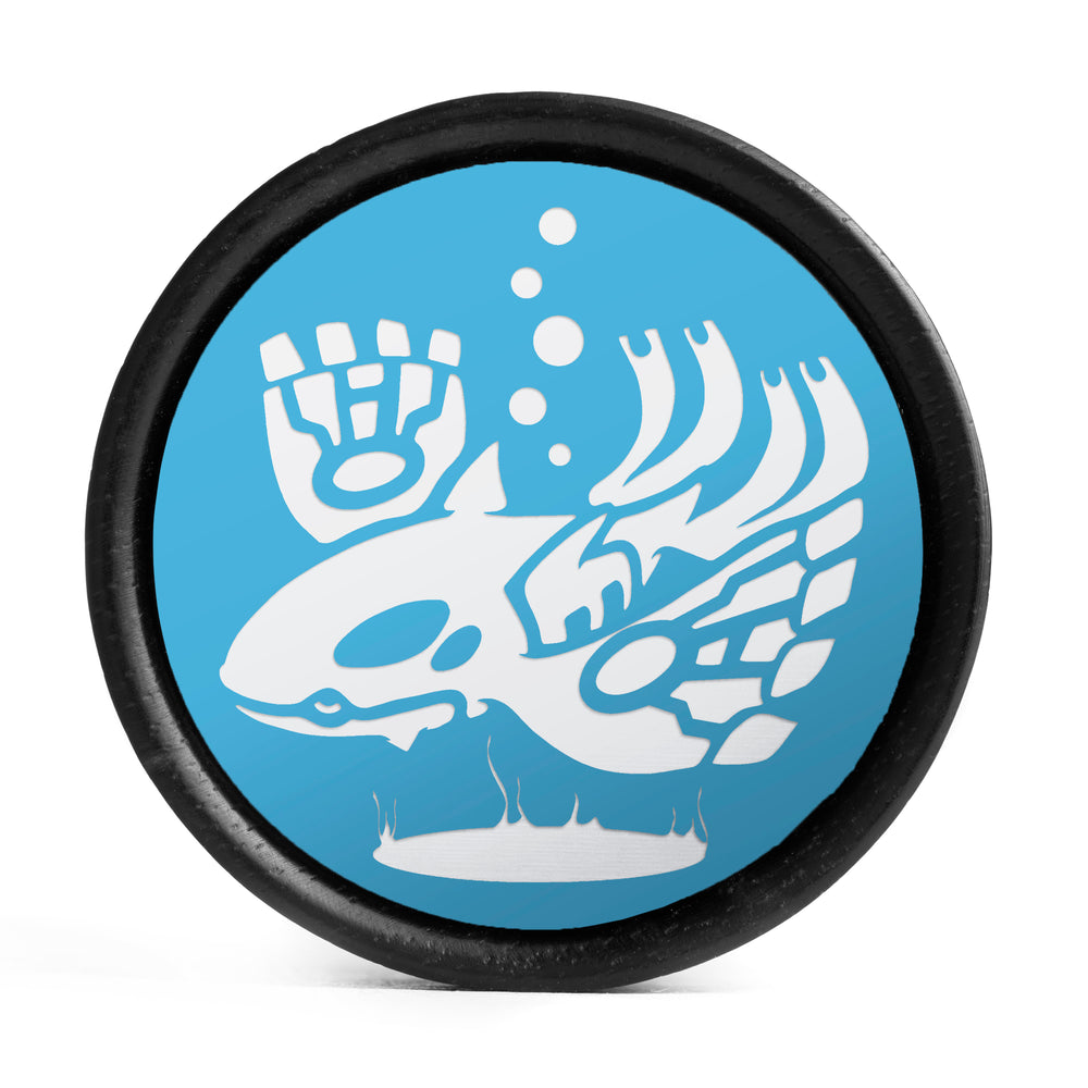 Caesars Legion Logo Plug / Tunnel - Schwarz & Rot Einlage Ebenholz | Konvexer Doppel-Flare