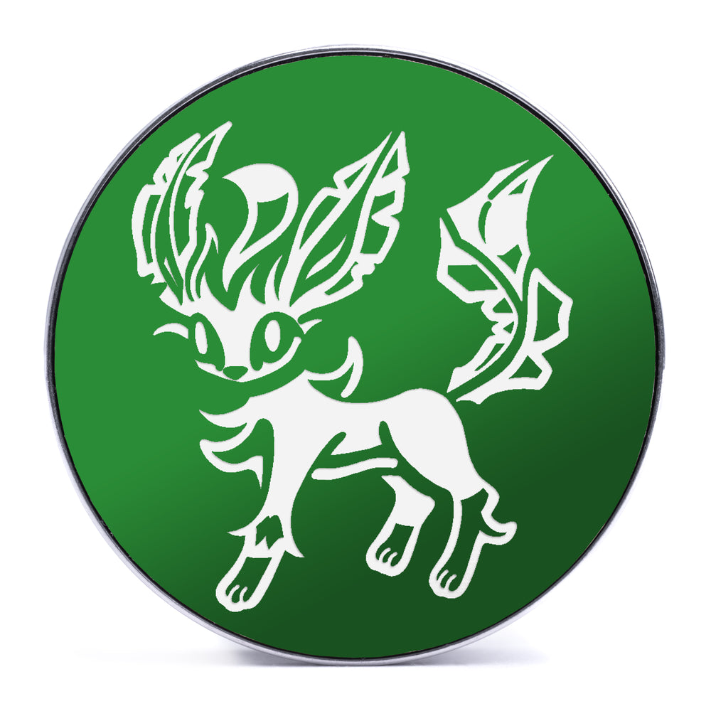 Leafeon - Grün-weißes Inlay, Stahlschraubverschluss / Plug / Gauge