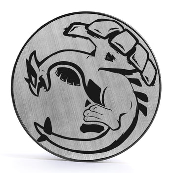 XD001 Shadow Lugia - Schwarzer Stahl-Ohr Stretching Plug mit schwarzer Einlage und Schraubverschluss