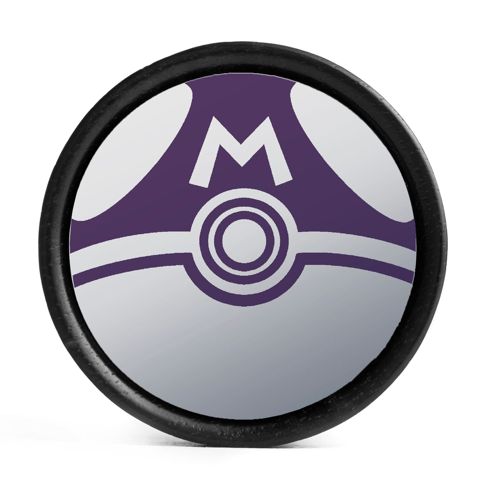Masterball Plug / Gauge - Purple & White Inlay Ebony Wood | Convex Double Flare - Lasered To Order In House At Custom Plugs HQ