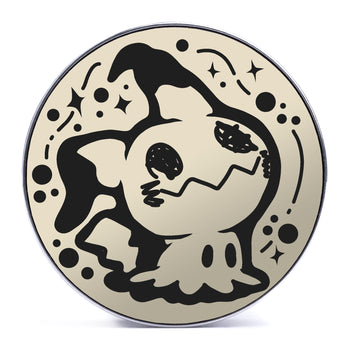 Moonlight Umbreon Plug / Gauge - Black & Gold Inlay Ebony Wood | Convex Double Flare