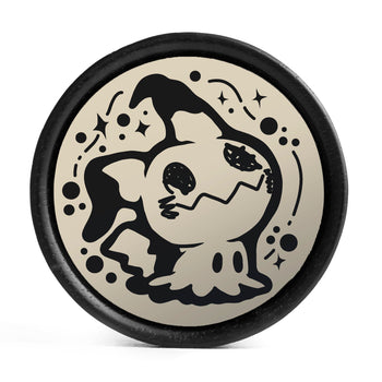 Umbreon Plug / Gauge - Black & Gold Inlay Ebony Wood | Convex Double Flare