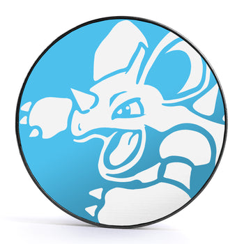 XD001 Shadow Lugia - Schwarzer Stahl-Ohr Stretching Plug mit schwarzer Einlage und Schraubverschluss