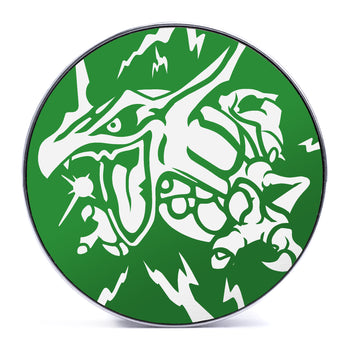 Rayquaza - Green & White Inlay Steel Screw Back / Plug / Gauge