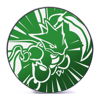 Scyther - Green & White Inlay Steel Screw Back / Plug / Gauge