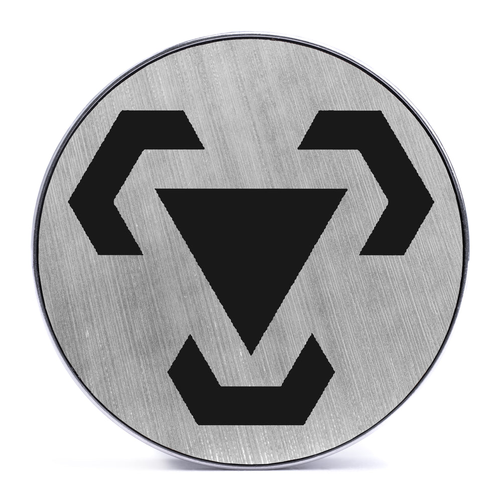 Steel Energy - Brushed Silver & Black Inlay Steel Screw Back / Plug / Gauge - Lasered To Order In House At Custom Plugs HQ