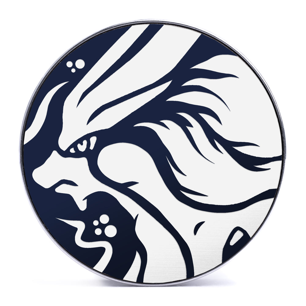 Suicune - Blue & White Inlay Steel Screw Back / Plug / Gauge - Lasered To Order In House At Custom Plugs HQ