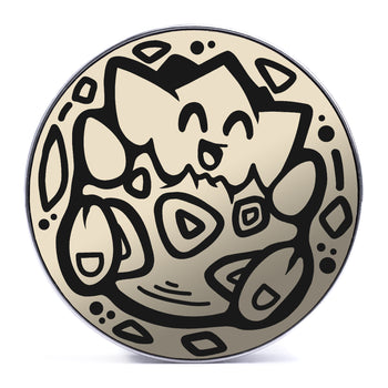 Togepi - Ivory & Black Inlay Steel Screw Back / Plug / Gauge