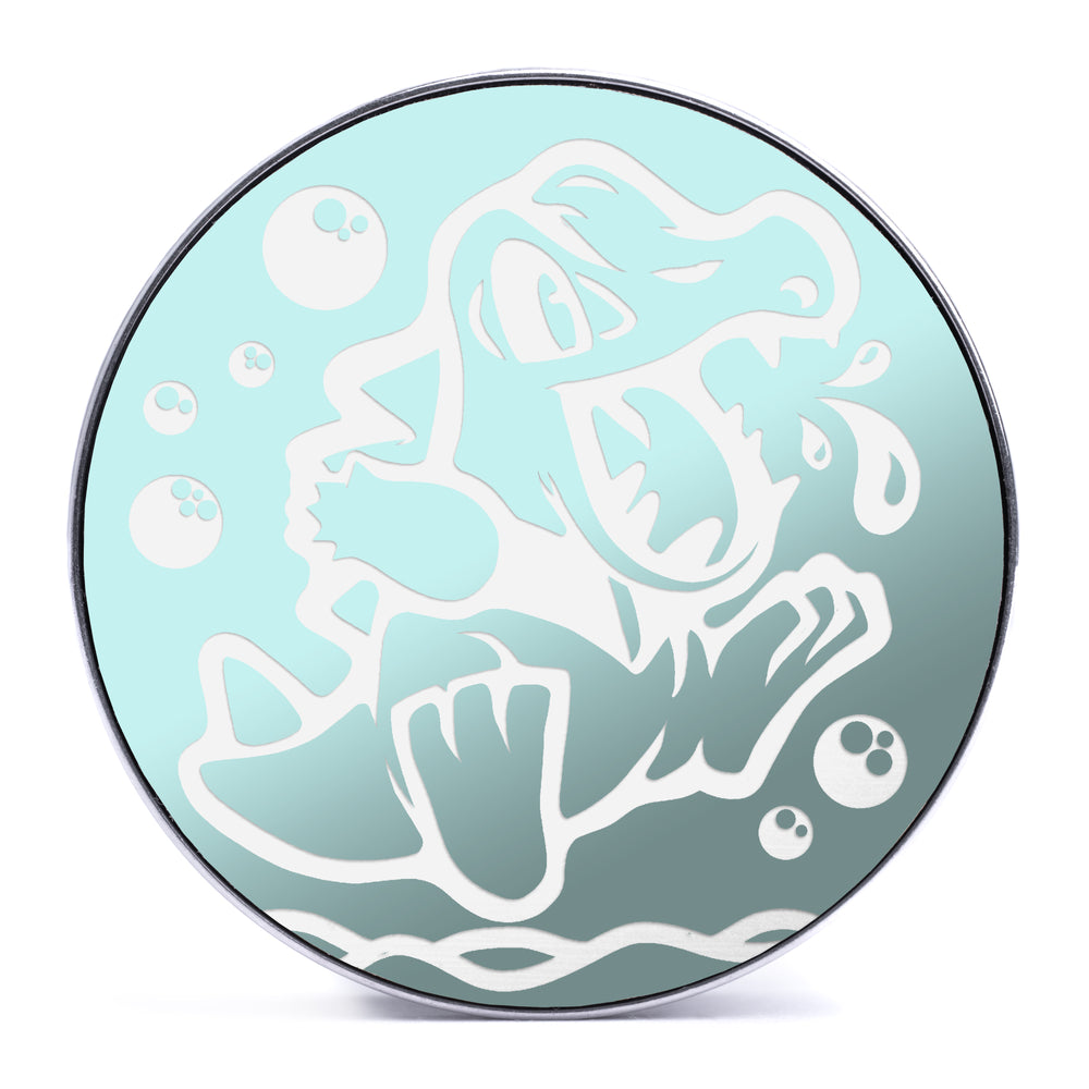 Totodile - Ice Blue & White Inlay Steel Screw Back / Plug / Gauge - Lasered To Order In House At Custom Plugs HQ