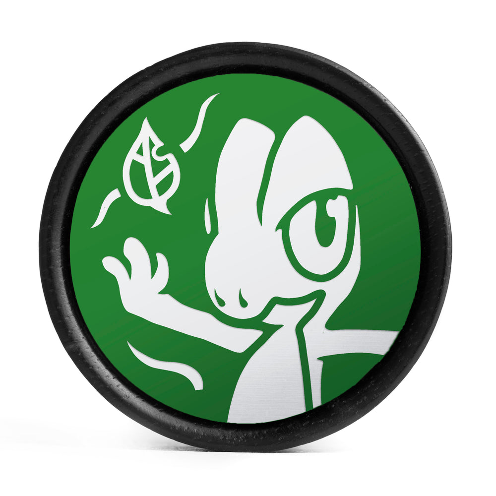 Treecko Plug / Gauge - Ebenholz mit grün-weißer Einlage | Konvexe Double Flare