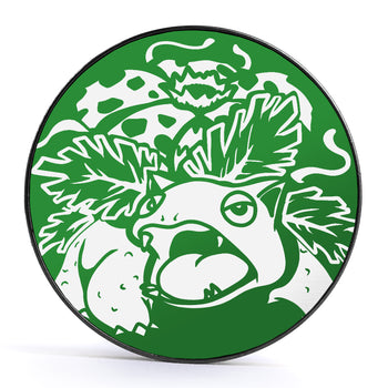 Venusaur - Green & White Inlay Screwback Black Steel Ear Stretching Plug