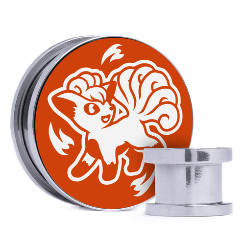 Caesars Legion Logo - Schwarz & Rot Einlage Stahl Schraubverschluss / Plug / Tunnel