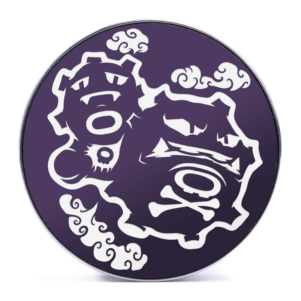 Weezing - Lila & Weiß Einlage Stahl Schraubverschluss / Plug / Dehnung