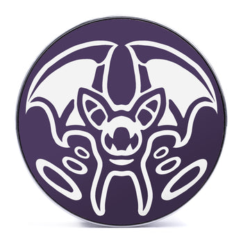 Gengar Plug / Gauge - Purple & White Inlay Ebony Wood | Convex Double Flare