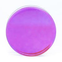 Bijou plug en verre double évasé violet irisé pour oreilles étirées / Gauge