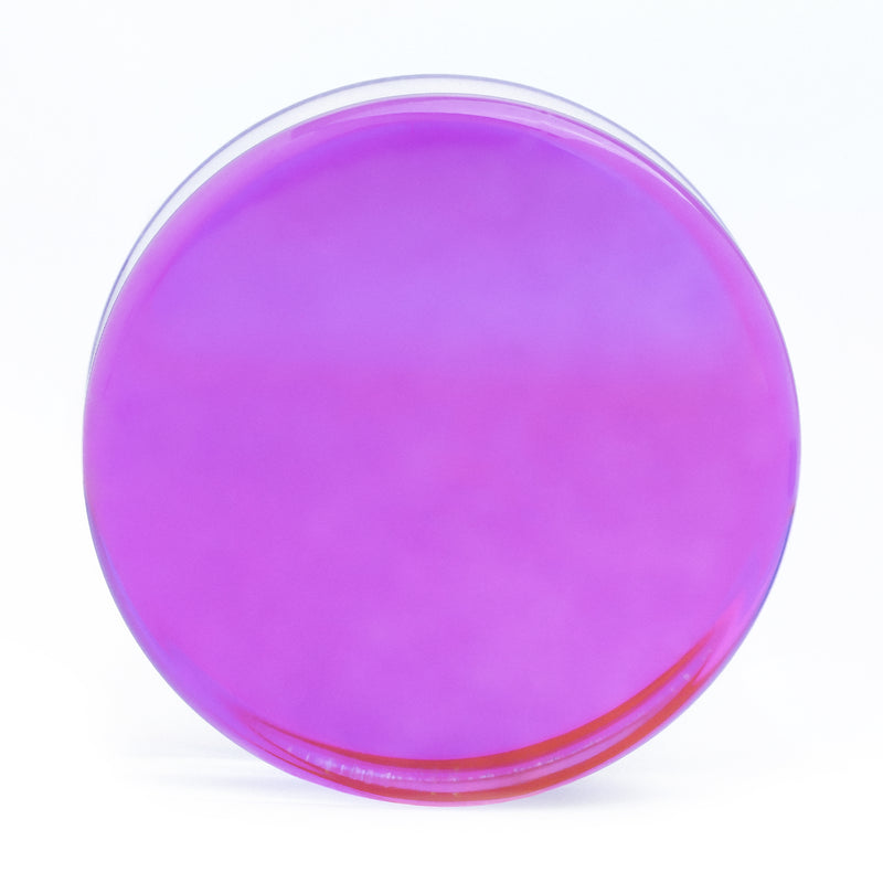 Bijou plug en verre double évasé violet irisé pour oreilles étirées / Gauge