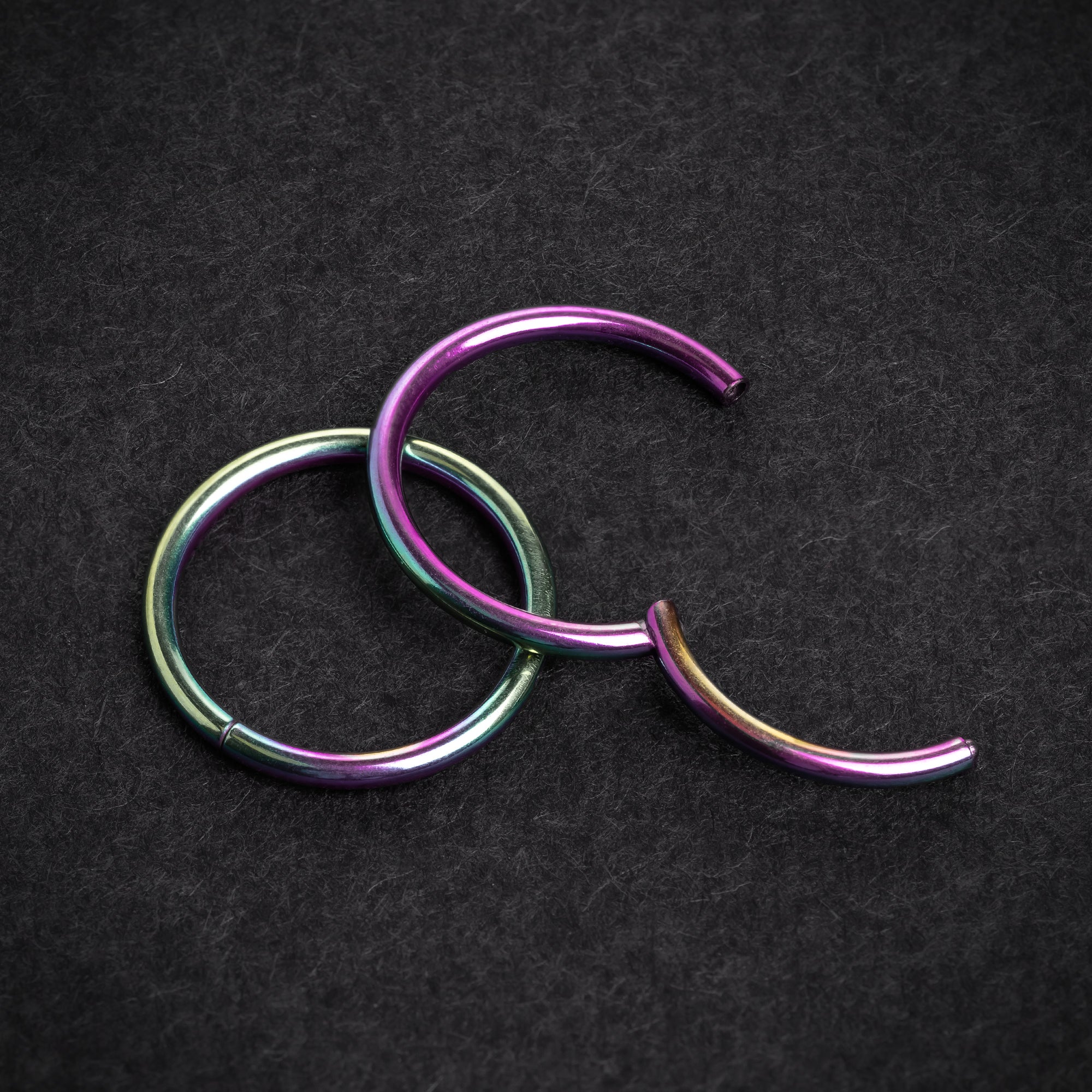 Segment Ring, Rainbow Anodised, ASTM F136 Titanium