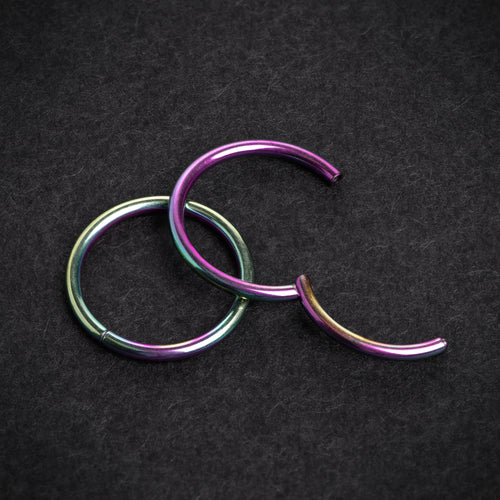 Titanium Scharniersegmentring / ASTM F-136 Scharnierring / Nasenpiercingring / Septumring / Größen 6mm - 12mm
