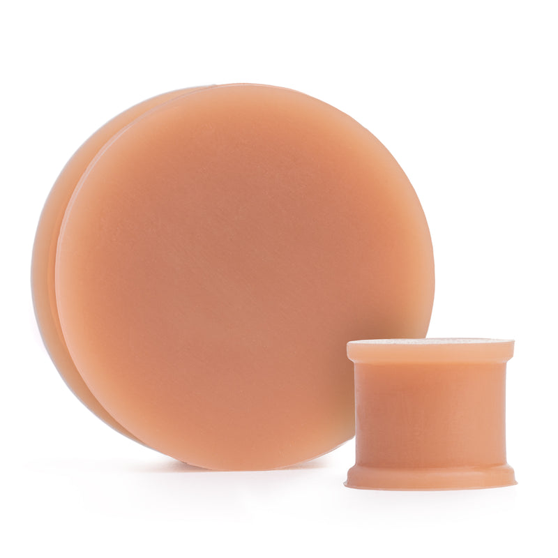 Plug d'oreille en silicone couleur chair, teinte de peau D