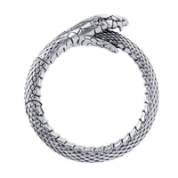 Poids d'oreille serpent en acier argenté - Paire