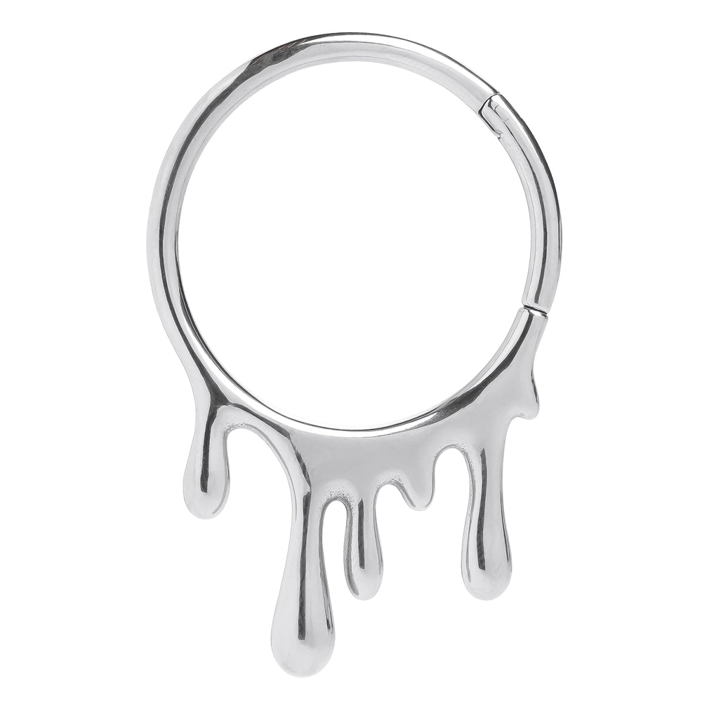 Silver Drippy Earring Hangers (Pair) - Pair Of Silver Drippy Ear Weights for Stretched Ears