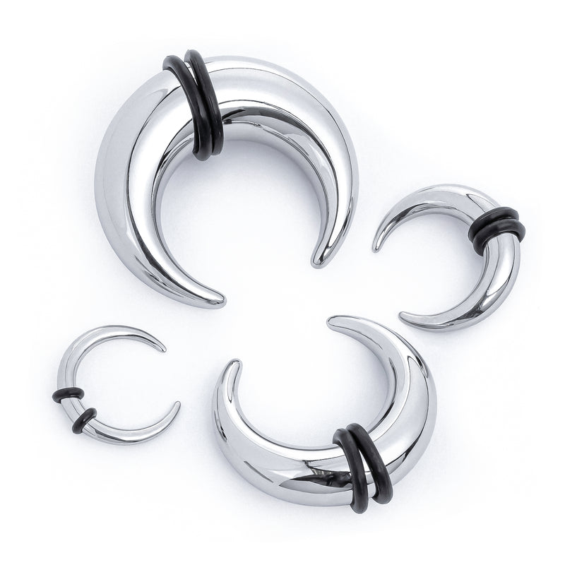 Pince septum / Plug / Gauge en métal argenté