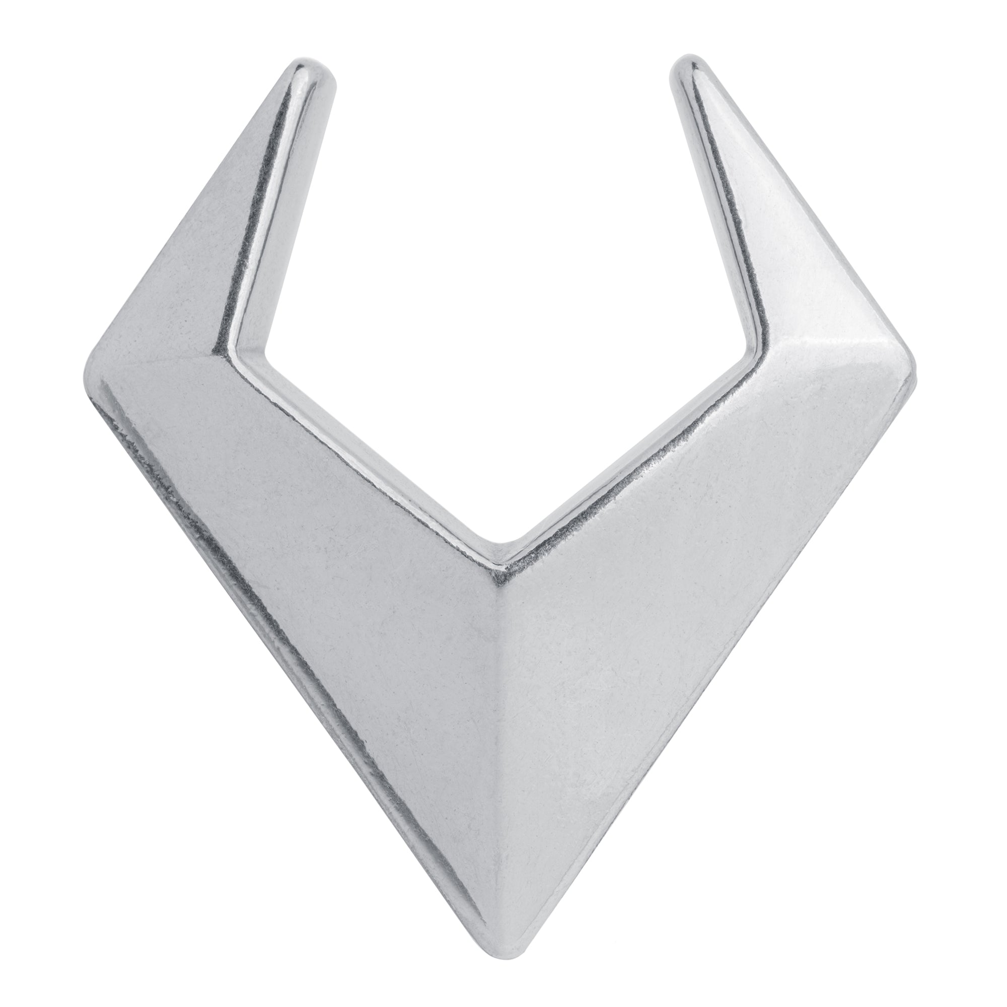 Silver Triangle Saddle Plug / Tunnel / Gauge – Custom Plugs