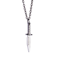 Collier poignard argenté