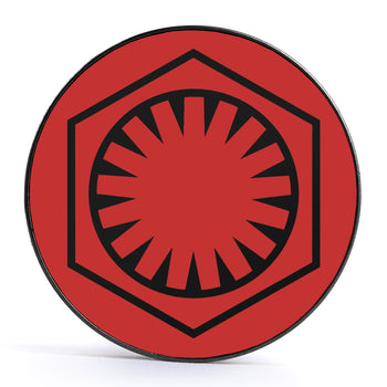 First Order, Black & Red Inlay Screwback Black Steel Ear Stretching Plug