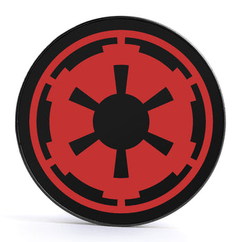 Galactic Empire, Black & Red Inlay Screwback Black Steel Ear Stretching Plug