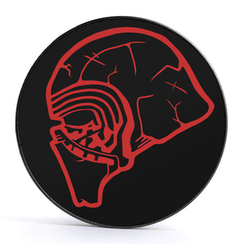 Kylo Ren, Black & Red Inlay Screwback Black Steel Ear Stretching Plug