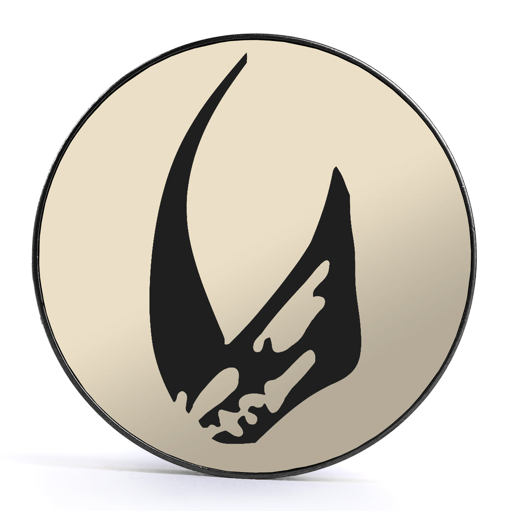 Mudhorn, Ivory & Black Inlay Screwback Black Steel Ear Stretching Plug - Lasered To Order In House At Custom Plugs HQ