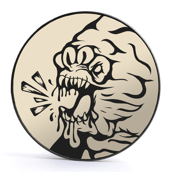 Rancor, Ivory & Black Inlay Screwback Black Steel Ear Stretching Plug