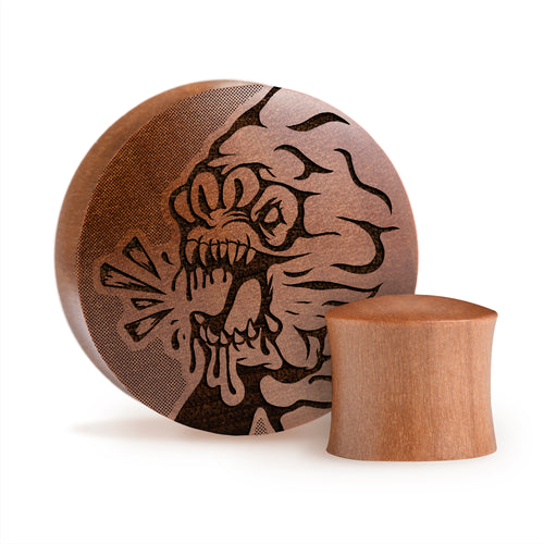 Rancor Plug - Saba Wood | Convex Double Flare
