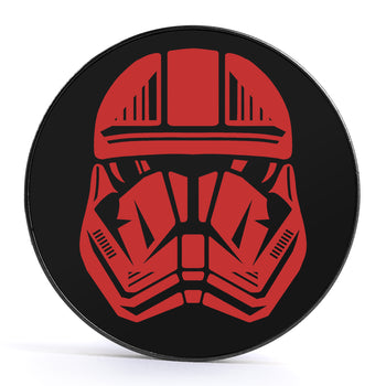 Sith Trooper, Black & Red Inlay Screwback Black Steel Ear Stretching Plug