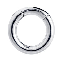Poids d'oreille circulaires en acier argenté - Paire