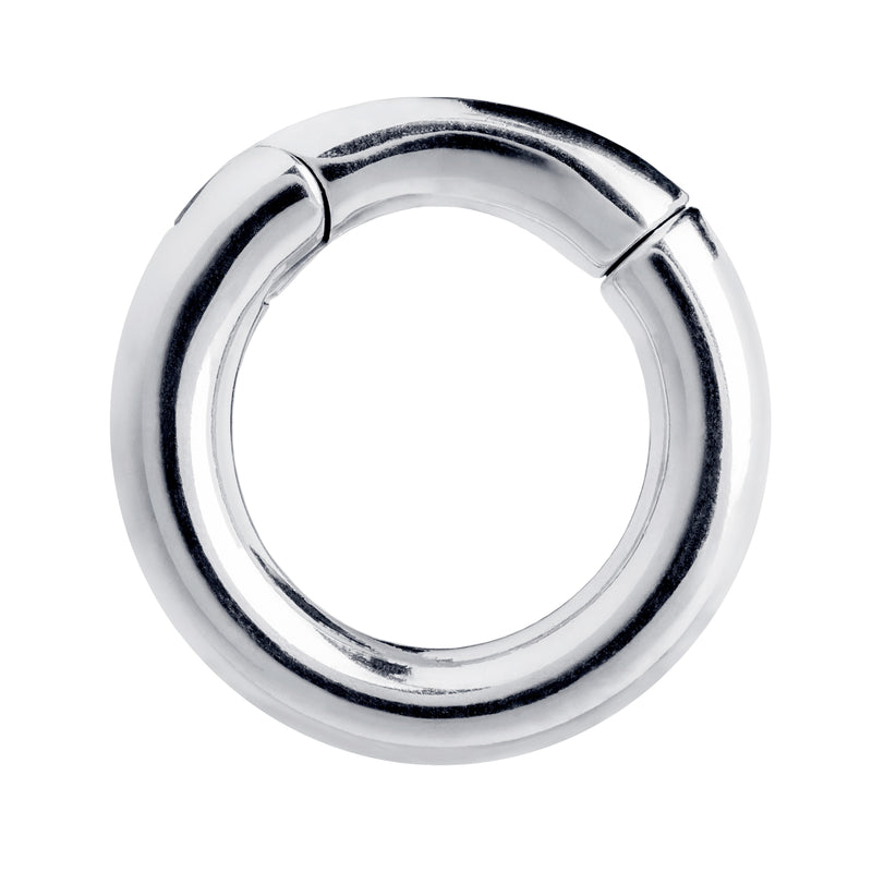 Poids d'oreille circulaires en acier argenté - Paire