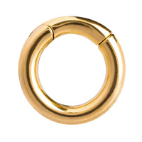 Poids d'oreille circulaires en acier doré - Paire