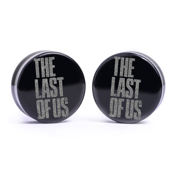 TLOU Logo Plug / Gauge - Black Glass | Flat Faced Double Flare