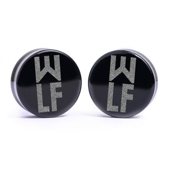 TLOU WLF Emblem Plug / Gauge - Black Glass | Flat Faced Double Flare
