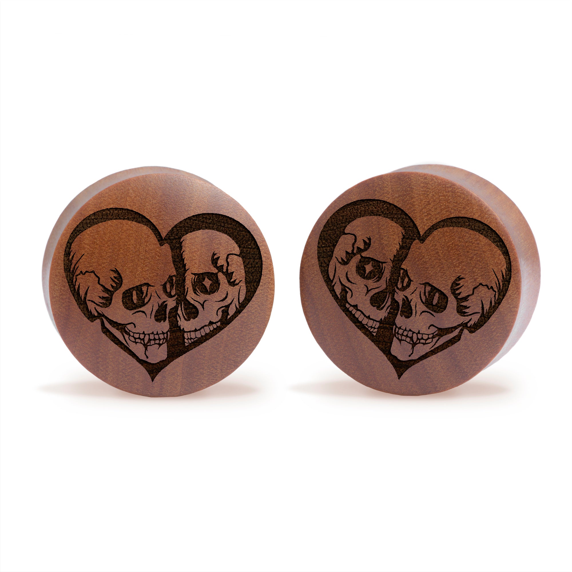 Till Death Skeleton Plug / Gauge - Saba Wood | Convex Double Flare