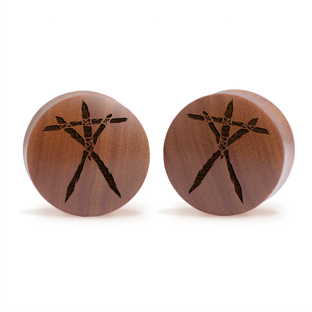 Twanas Doll Plug / Gauge - Saba Wood | Convex Double Flare - Lasered To Order In House At Custom Plugs HQ
