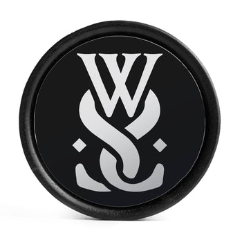 WSS Emblem Plug / Gauge - Weiß & Schwarz Inlay Ebenholz | Konvexer Double Flare