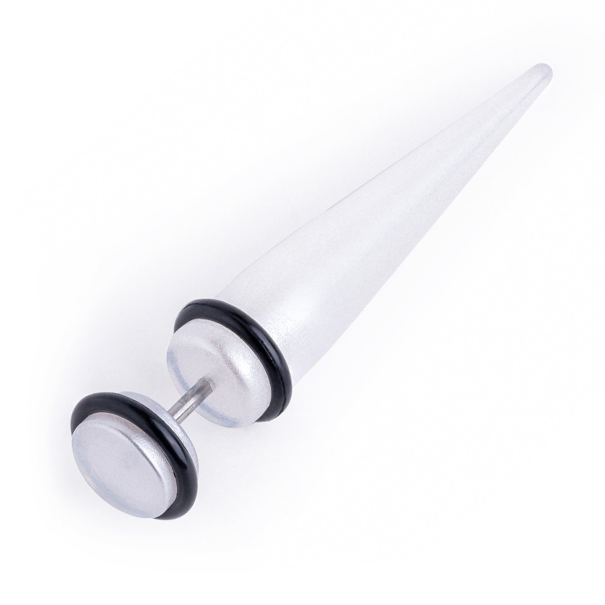 Weißer transparenter Fake-Taper / Plug / Gauge