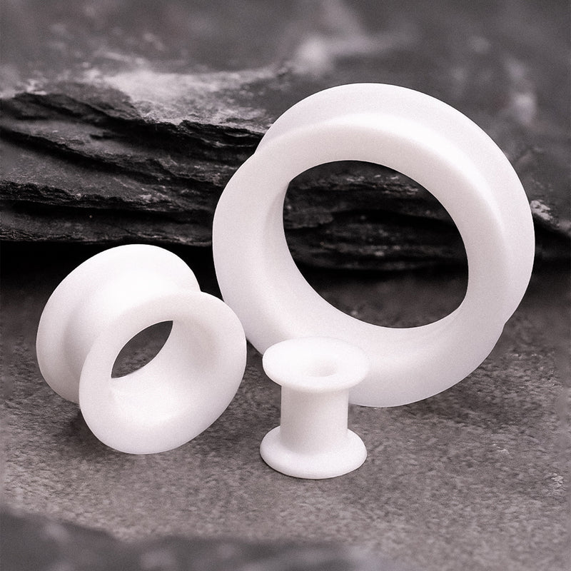 White Silicone Ear Tunnel