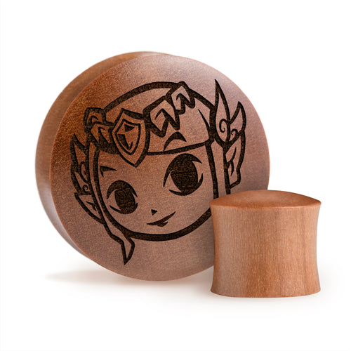 Toon Zelda Plug - Saba Wood | Convex Double Flare